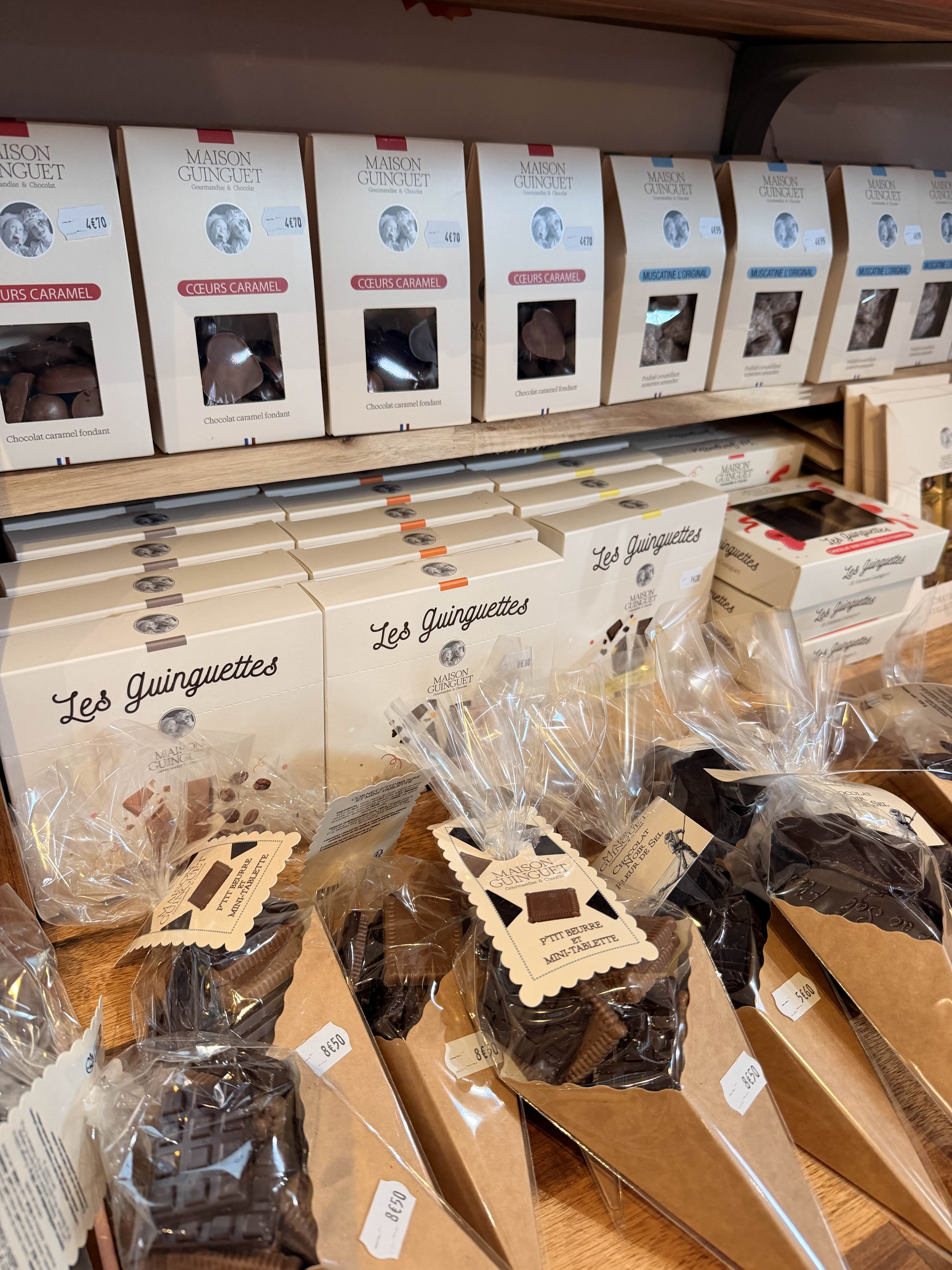 Sélection de produits en boutique